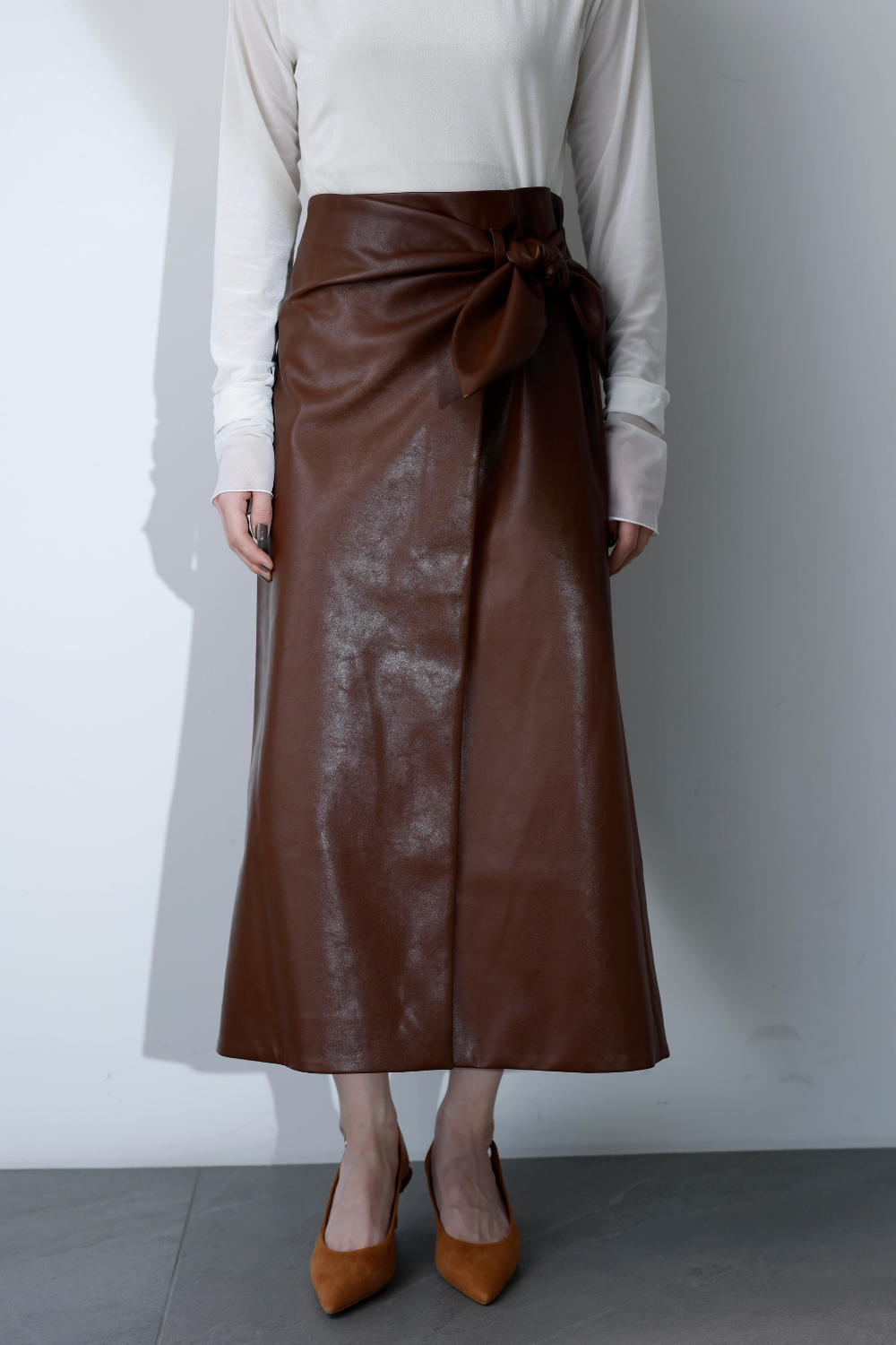 【verybrain ベリーブレイン レザー スカート】 レザーライクスカート – weakend