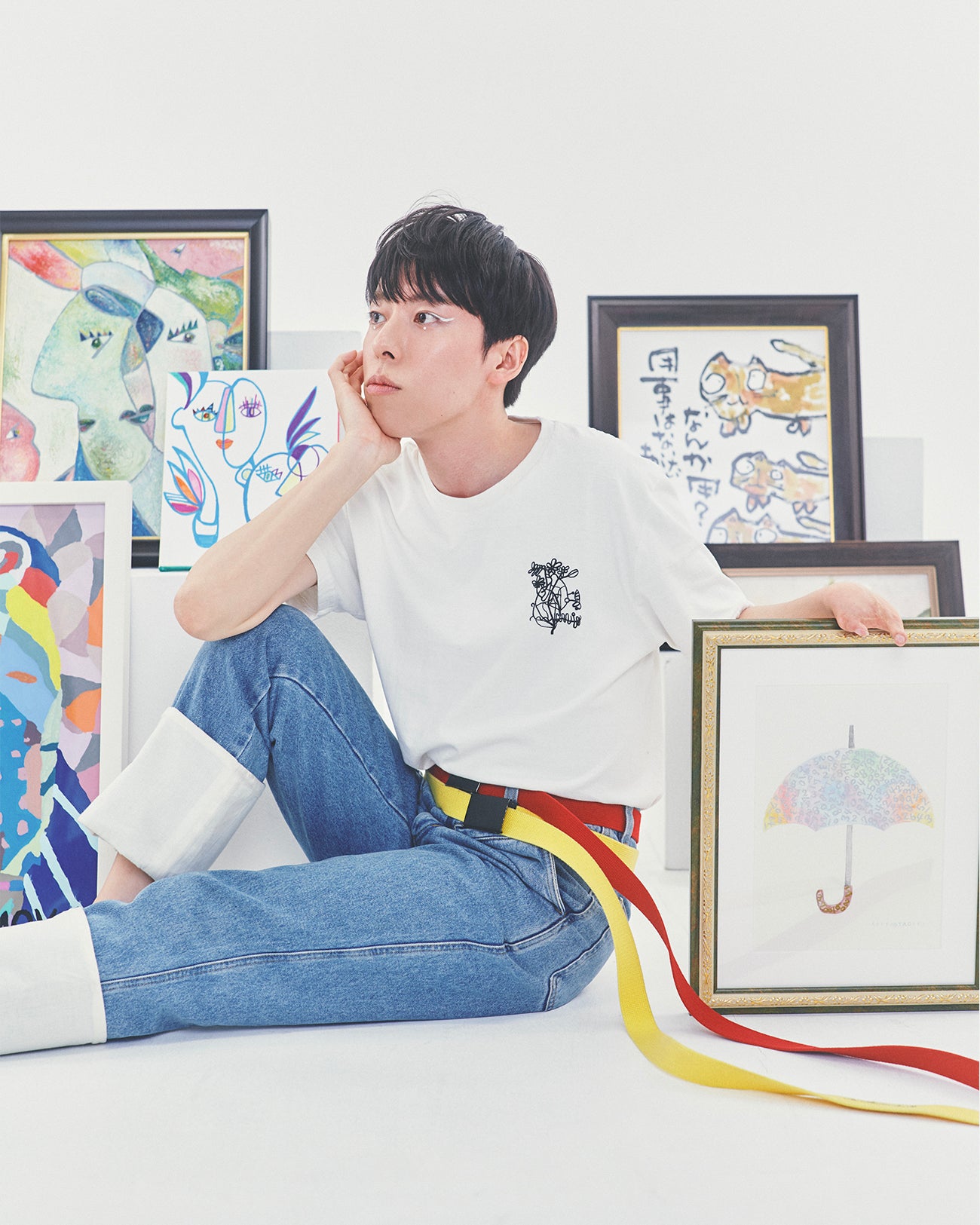 段々色ギャラリーコラボTシャツ / WHITE – weakend
