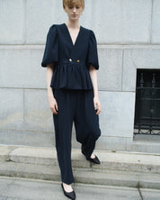 【Order】ドレープタックテーパードパンツ