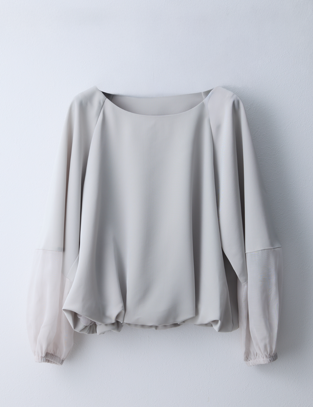 シアーコンビボートネックブラウス