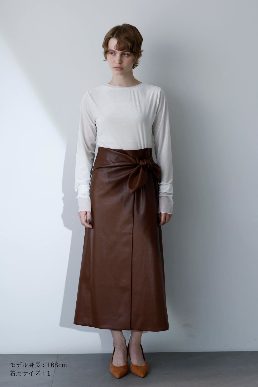 レザーライクスカート