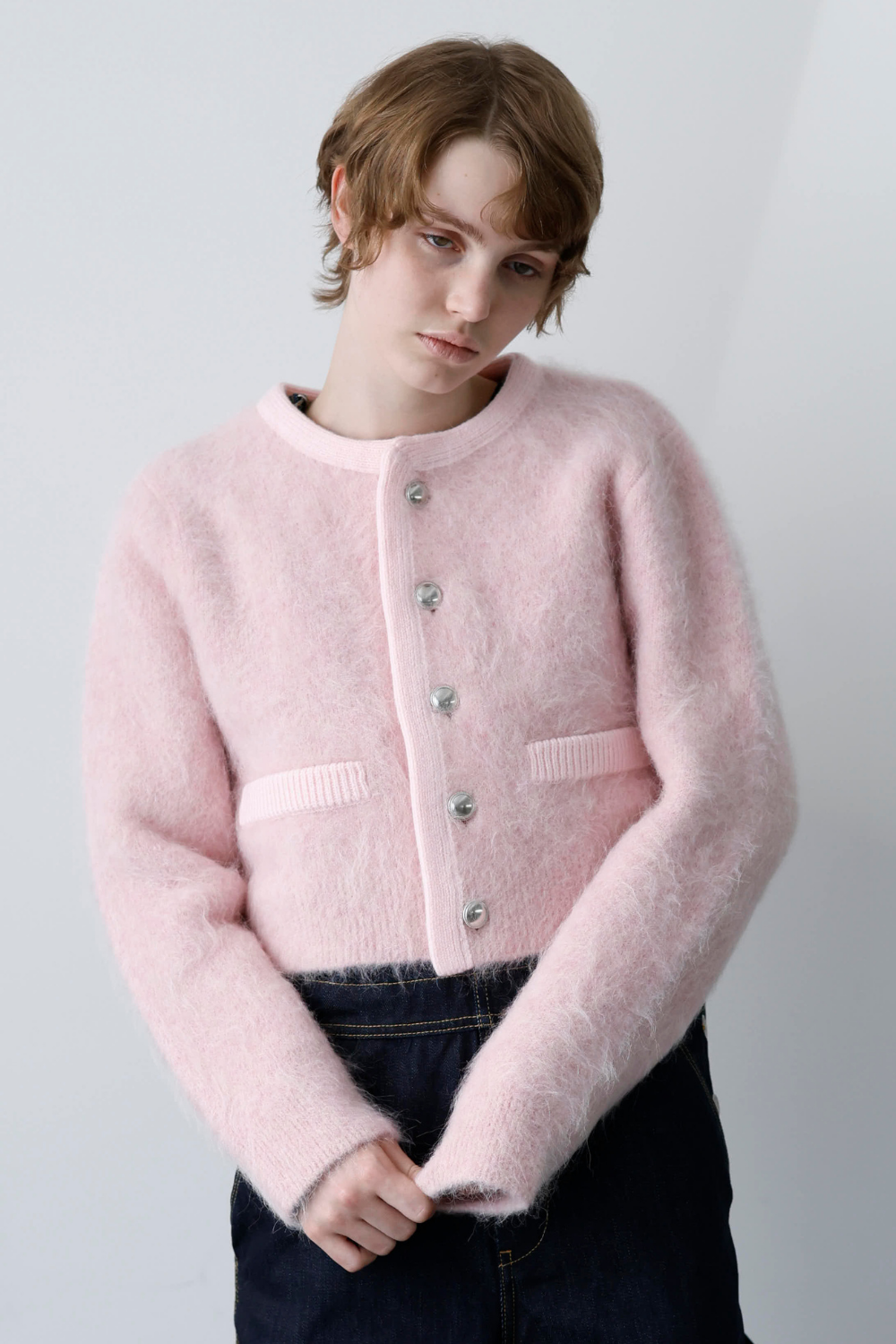 シャギーニットカーディガン