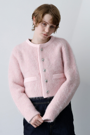 シャギーニットカーディガン