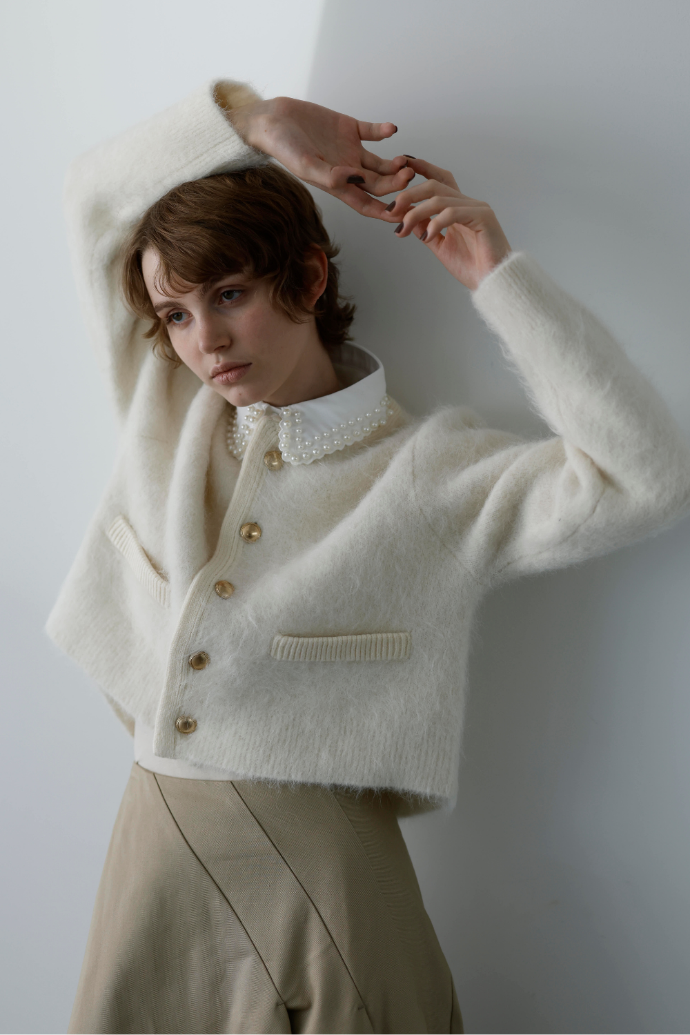 シャギーニットカーディガン