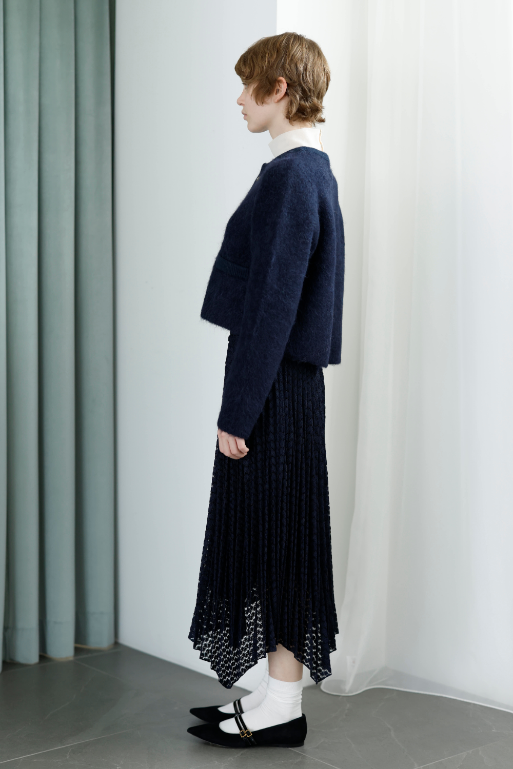 シャギーニットカーディガン