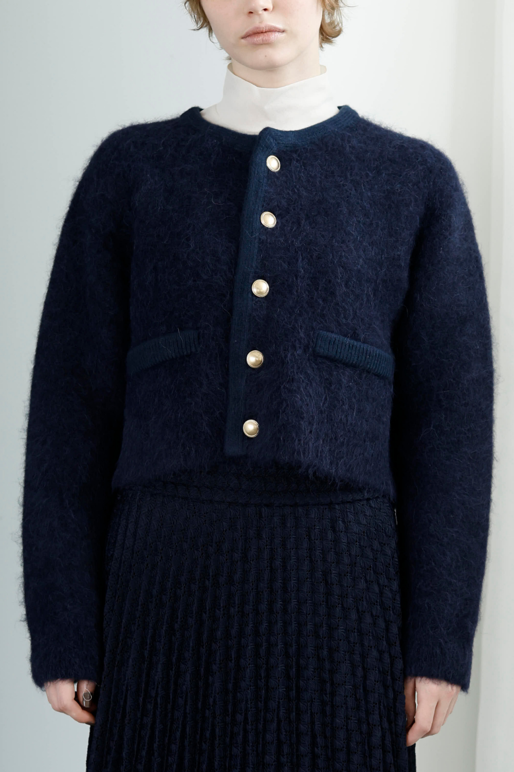 シャギーニットカーディガン