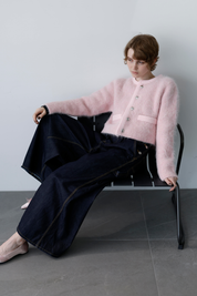 シャギーニットカーディガン