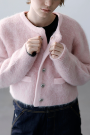 シャギーニットカーディガン