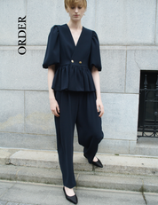 【SET】ギャザーペプラムセットアップ