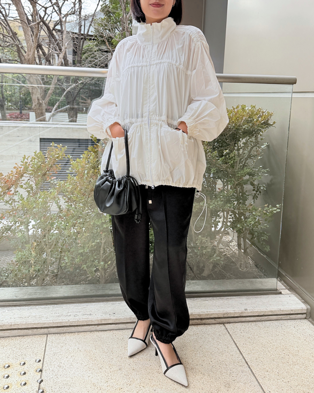 サテンジョガーパンツ