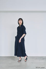 フロントクロスシャツドレス