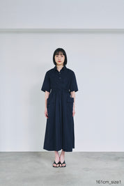 フロントクロスシャツドレス